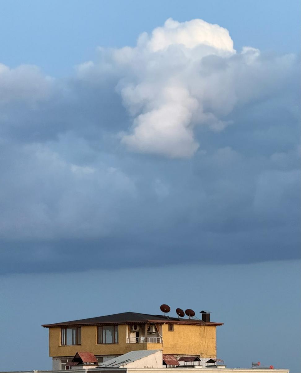 Coastal architecture in storm